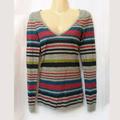 American Eagle Outfitters Tops | American Eagle Outfitters Gray Striped Knit Top | Color: Gray | Size: S