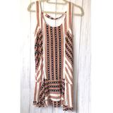 Free People Dresses | Free People Drop Waist Multi Print Dress | Color: Black/Tan | Size: M