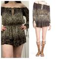 Free People Other | Free People Off The Shoulder Romper | Color: Brown/Tan | Size: M