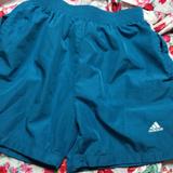 Adidas Bottoms | Adidas 3 White Striped Short | Color: Blue | Size: Lb