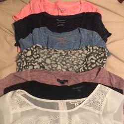 American Eagle Outfitters Tops | American Eagle Bundle (8) | Color: Black/Blue/Pink/Purple/White | Size: S