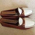 Gucci Shoes | Gucci Loafers- Brown And White | Color: Brown/White | Size: 7.5