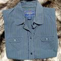 American Eagle Outfitters Tops | American Eagle Checkered Button Up Shirt | Color: Blue/Green | Size: 6