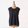 Anthropologie Tops | Anthropologie O By Organic Xs Blue Polka Dot Tunic | Color: Blue/White | Size: Xs