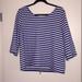 Anthropologie Tops | Anthropologie Striped Top | Color: Blue/White | Size: L