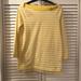 Kate Spade Tops | Kate Spade Yellow White Striped Boatneck Top Tee | Color: White/Yellow | Size: S