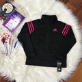 Adidas Jackets & Coats | Newadidas Black Zip Jacket Size L | Color: Black/Pink | Size: 14g