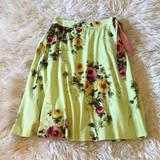 Anthropologie Skirts | Anthropologie Odille Floral Rose A-Line Skirt | Color: Green/Pink | Size: 2