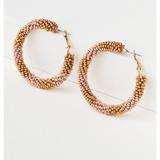 American Eagle Outfitters Jewelry | American Eagle Multi-Gold Seed Bead Hoop Earring | Color: Gold | Size: Os