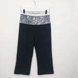 Lululemon Athletica Pants & Jumpsuits | Lululemon Gray Printed Fold-Over Wide Crops 6 | Color: Black/Gray | Size: 6