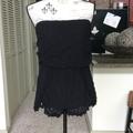 Free People Shorts | Free People Black Lace Romper | Color: Black | Size: Xs