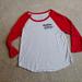 American Eagle Outfitters Tops | American Eagle 3/4 Sleeve "Whatever Forever" Shirt | Color: Red/White | Size: S