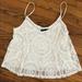 American Eagle Outfitters Tops | American Eagle Outfitters- White Lace Crop Top | Color: White | Size: M