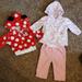 Disney Matching Sets | Lot Of Baby Disney Fleece Outfits 3 To 6 Months | Color: Pink/Red | Size: 3-6mb