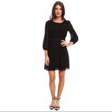Jessica Simpson Dresses | Jessica Simpson Pleated Lace Detail Chiffon Dress | Color: Black | Size: 4