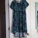 Lularoe Dresses | Lularoe New Floral Carly High Low Dress Nwt | Color: Black/Blue | Size: Xs