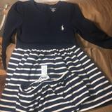 Ralph Lauren Dresses | Baby Girl Ralph Lauren Dress W/Bloomers Like New | Color: Blue/White | Size: 24mb