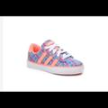Adidas Shoes | Adidas Kids Neo Comfort Shoes Sz3 Blue Peach Plaid | Color: Blue | Size: 3bb