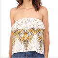 Free People Tops | Free People Flounce Tube Top | Color: Gold/White | Size: M