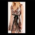 Free People Dresses | Free People Tribeca Siren Sequin Prom Dress | Color: Brown/Tan | Size: 4