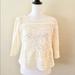 Anthropologie Tops | Anthropologie Lace Top | Color: Cream | Size: Xs