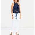 Free People Jeans | Free People | Nwt White Jeans Grommets Cropped | Color: White | Size: 28