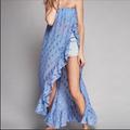 Free People Tops | Free People Maxi Wrap Top | Color: Blue | Size: L