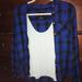 American Eagle Outfitters Tops | American Eagle Super Soft Flannel | Color: Black/Blue | Size: S