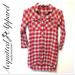 Madewell Dresses | Madewell | Plaid Flannel Shirt Dress Button Up | Color: Red | Size: Xxs