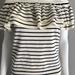 J. Crew Tops | *J Crew* Striped Off-The-Shoulder Ruffle Sweater | Color: Blue/Cream | Size: S