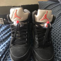 Nike Shoes | Air Jordan 5 Retro Og Bg | Color: Black/Gray | Size: 6