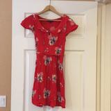 American Eagle Outfitters Dresses | American Eagle Outfitters Red Floral Dress | Color: Red | Size: 0j