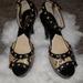 Michael Kors Shoes | Auth Michael Kors Studded Snakeskin Print Heels | Color: Black/Tan | Size: 6.5 Or 7