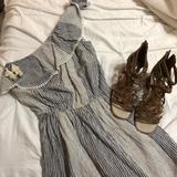 American Eagle Outfitters Dresses | American Eagle One Shoulder Dress! | Color: Blue/White | Size: M