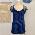 Anthropologie Tops | Anthropologie Striped Draped Top | Color: Blue | Size: M