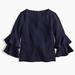 J. Crew Tops | J. Crew Tiered Bell-Sleeve Top In Drapey Crepe | Color: Red | Size: 4