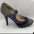 Michael Kors Shoes | Michael Kors Purple Grey Mary Jane Stiletto Heels | Color: Gray/Purple | Size: 7