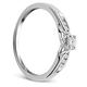 OROVI Women's Ring White Gold 0.20 Carat Diamond Engagement Ring 9 Carat (375) Gold and Diamonds, Gold, Diamond