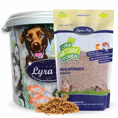 Lyra Pet - 5 kg ® Mehlwürmer getrocknet in 30 l Tonne