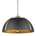 Golden Lighting Aldrich 25 Inch Large Pendant - 6928-5P AB-BLK