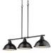 Golden Lighting Duncan 40 Inch 3 Light Linear Suspension Light - 3602-3LP BLK-BLK