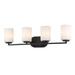 Golden Lighting Manhattan 27 Inch 4 Light Bath Vanity Light - 2243-BA4 BLK-OP