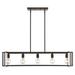 Golden Lighting Tribeca 41 Inch 5 Light Linear Suspension Light - 6070-LP BLK-PW