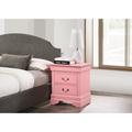 Bolt Furniture Louis Phillipe 2 - Drawer Nightstand Wood in Pink | 24 H x 21 W x 16 D in | Wayfair 02104-N