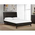 Corrigan Studio® Byer Solid Wood Low Profile Platform Bed Wood in Gray/White | 47 H x 63 W x 86 D in | Wayfair B8FAF1E47D2B4A74992F046A9FC79B34