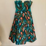 Anthropologie Dresses | Anthropologie Girls From Savoy Strapless Dress | Color: Blue/Green | Size: 8