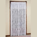 Carly Lace Curtain Panel with Valance, 56 x 63, Linen