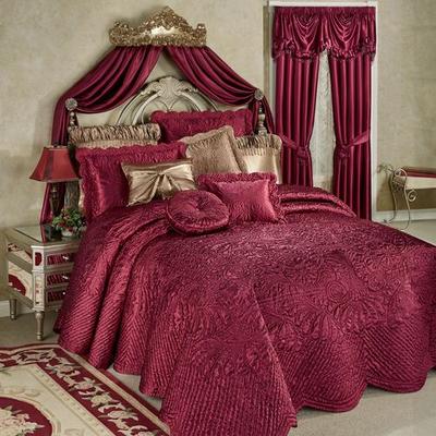 Portia II Grande Bedspread Ruby, California King 2...