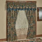 Casanova Wide Tailored Curtain Pair Dark Teal, 100 x 95, Dark Teal