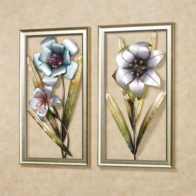 Floral Breeze Wall Art Multi Cool Set of Two, Set of Two, Multi Cool